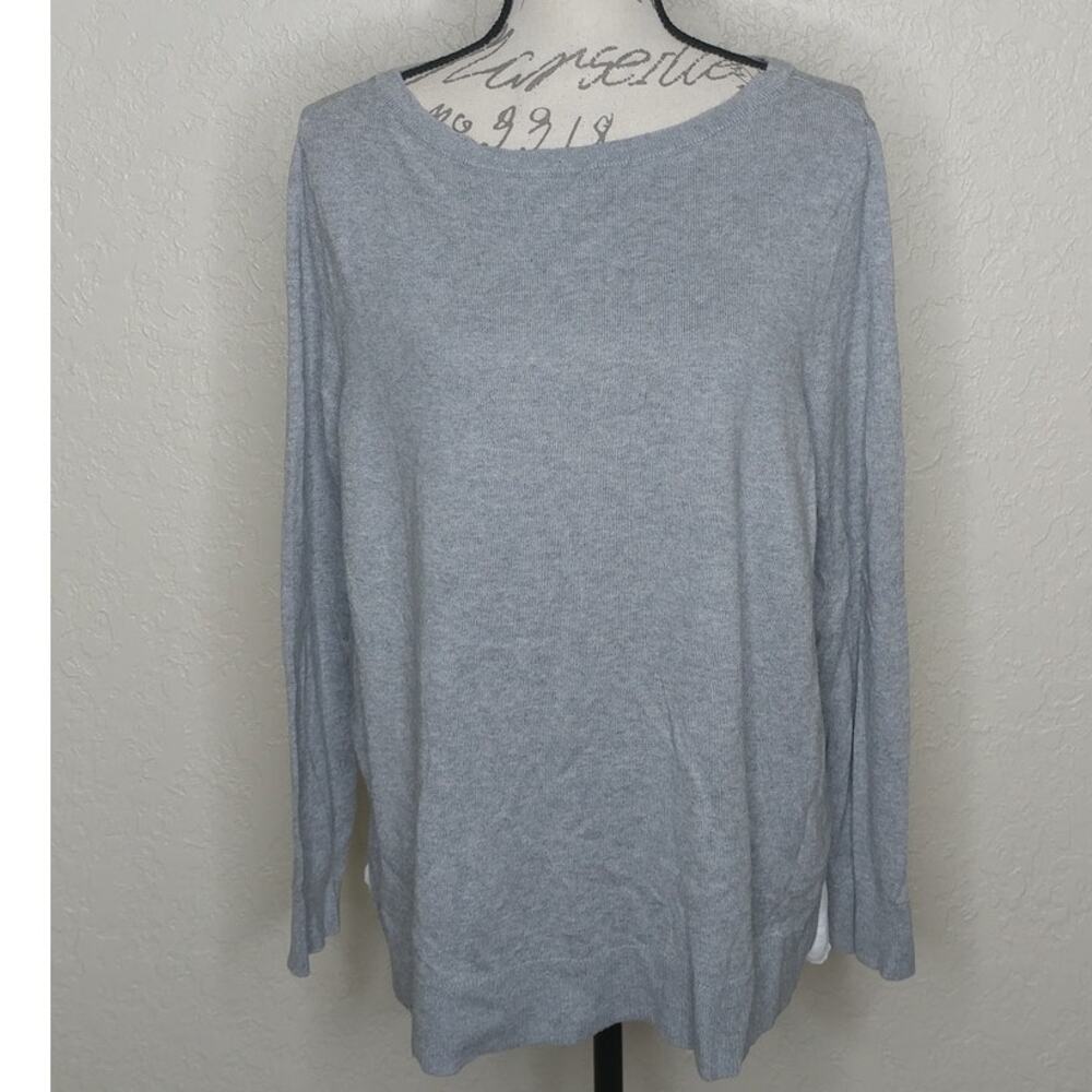 LOFT Outlet Sweater with Sheer Polka Dot Back Panel Size XL‎